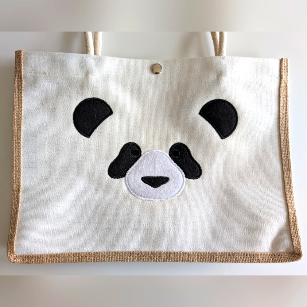 Panda Canvas Tote Bag